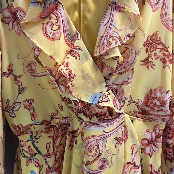Floral Yellow Ruffle Dress - Picture 5 of 8